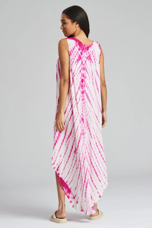 Pistachio Dresses | Tie Dye Summer Dress - Hot Pink