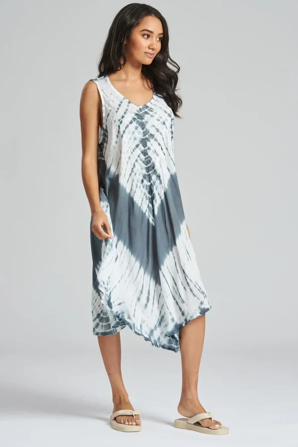 Pistachio Dresses | Tie Dye Summer Dress - Grey