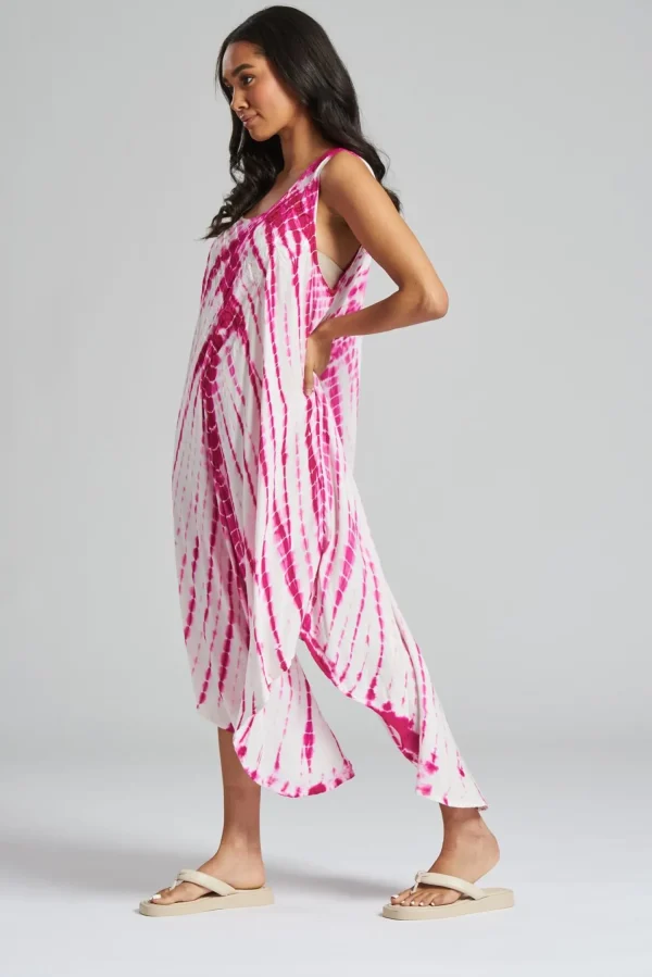 Pistachio Dresses | Tie Dye Summer Dress - Hot Pink