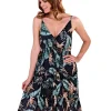 Pistachio Dresses | Tropical Print Cross Over Dress