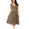 Pistachio Dresses | Wide Cross Over Tribal Print Dress