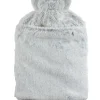 * Polished Fleece Hot Water Bottle - Grey
