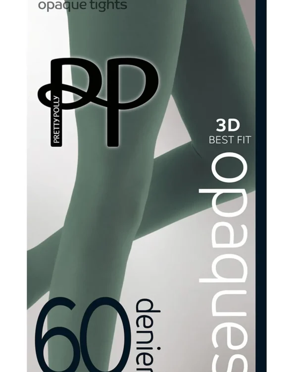 Pretty Polly Tights | 60 Denier Coloured Opaque Tights - Fern