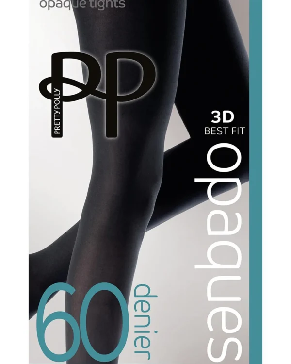 Pretty Polly Tights | 60 Denier Opaque Tights - Black
