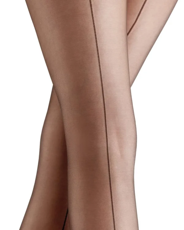Pretty Polly Tights | 10 Denier Sheer Gloss Backseam Tights - Black