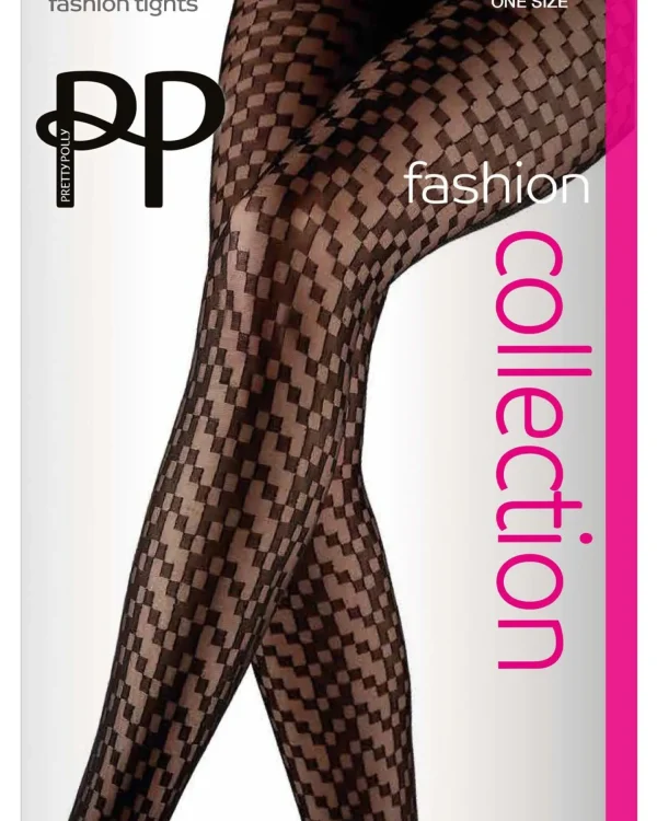 Pretty Polly Tights | Cubist Chevron Pattern Tights