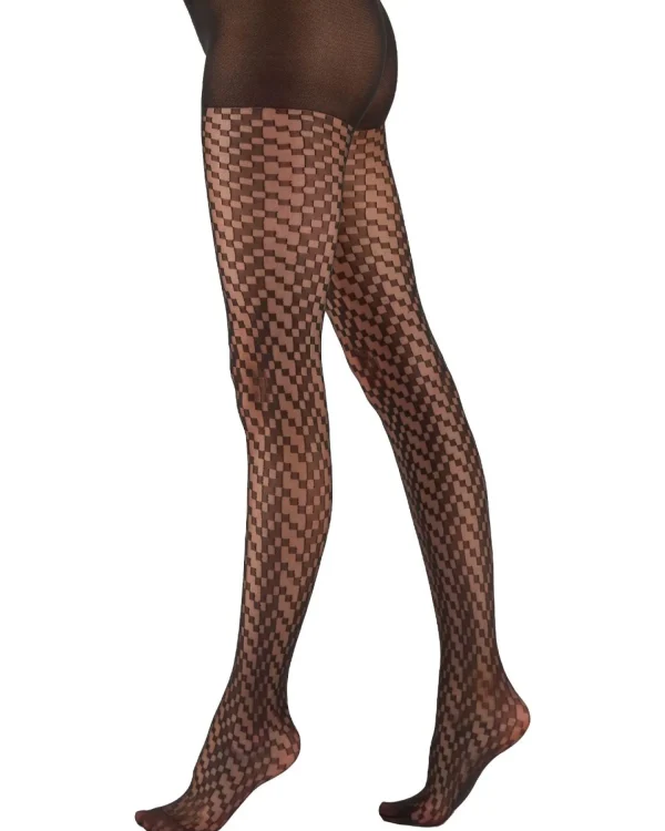 Pretty Polly Tights | Cubist Chevron Pattern Tights