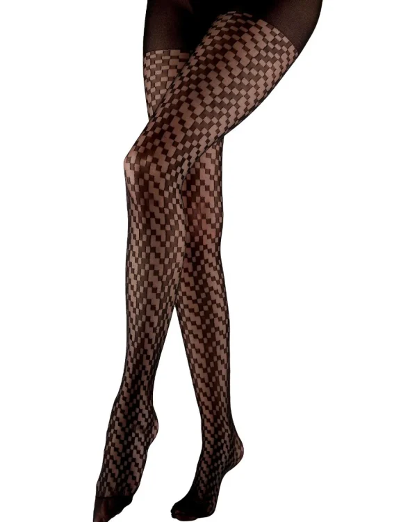 Pretty Polly Tights | Cubist Chevron Pattern Tights