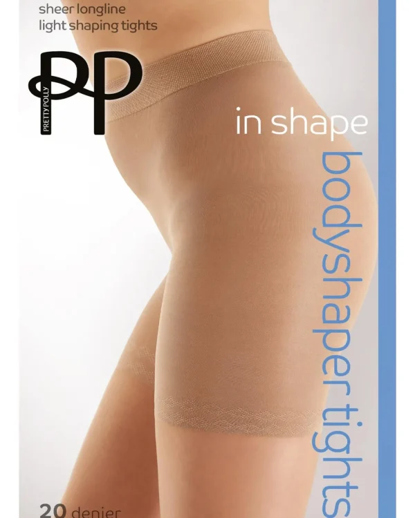 Pretty Polly Tights | Sheer Longline Bodyshaper Tights - Nude