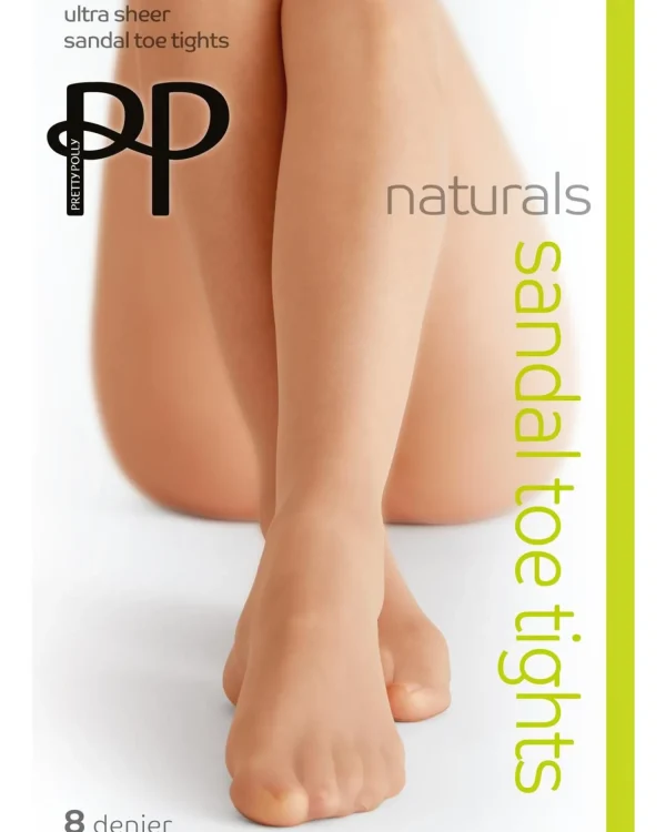 Pretty Polly Tights | Ultra Sheer Sandal Toe Tights - Nude