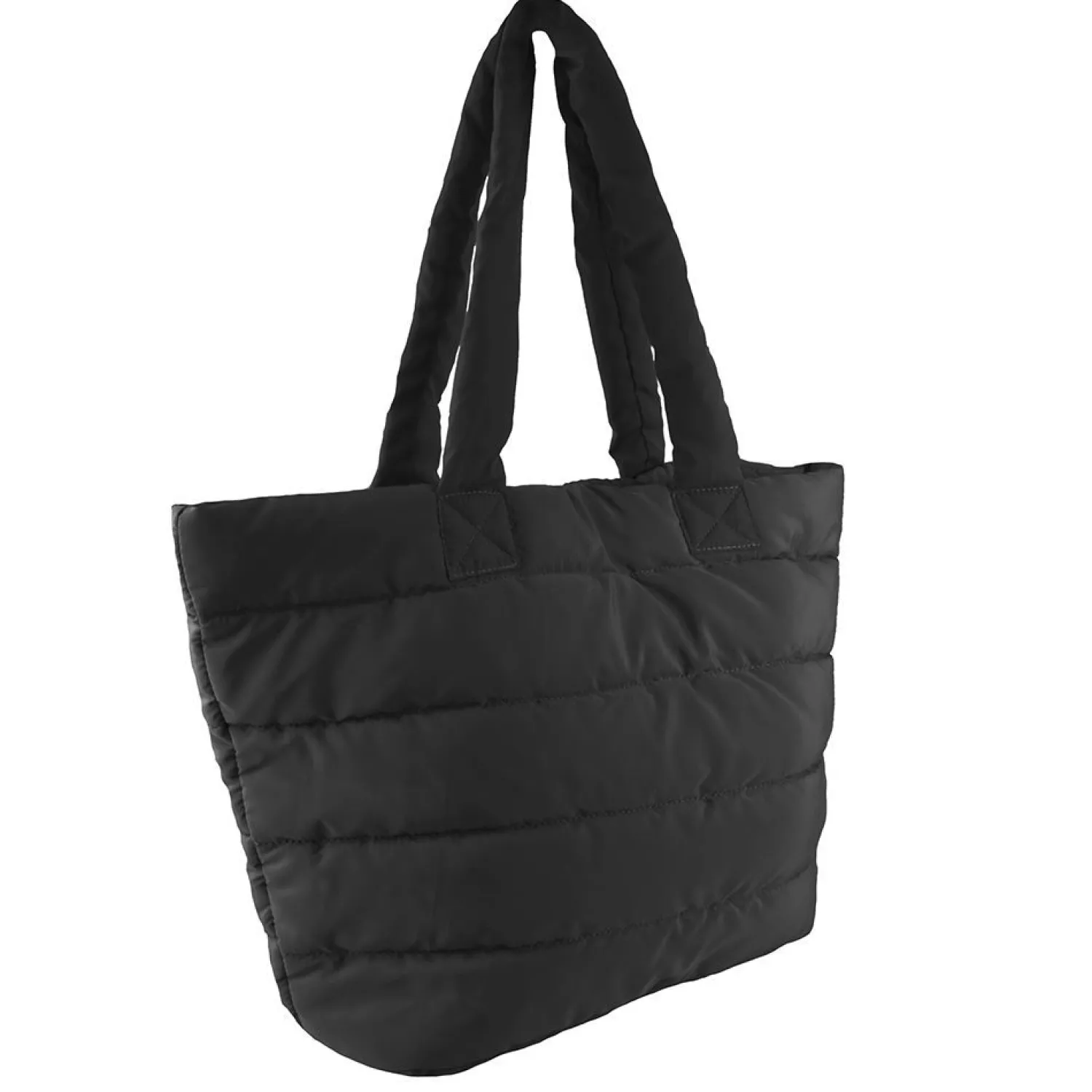 puffer_style_tote_bag__bl_1.webp * Bags | Puffer Style Tote Bag - Black