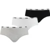 Puma Knickers | 3 Pack Cotton Stretch Hipster Brief - White/Grey/Black