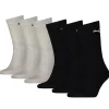 Men Puma 6 Pack Crew Socks - Black/Grey