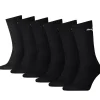 Men Puma 6 Pack Crew Socks - Black