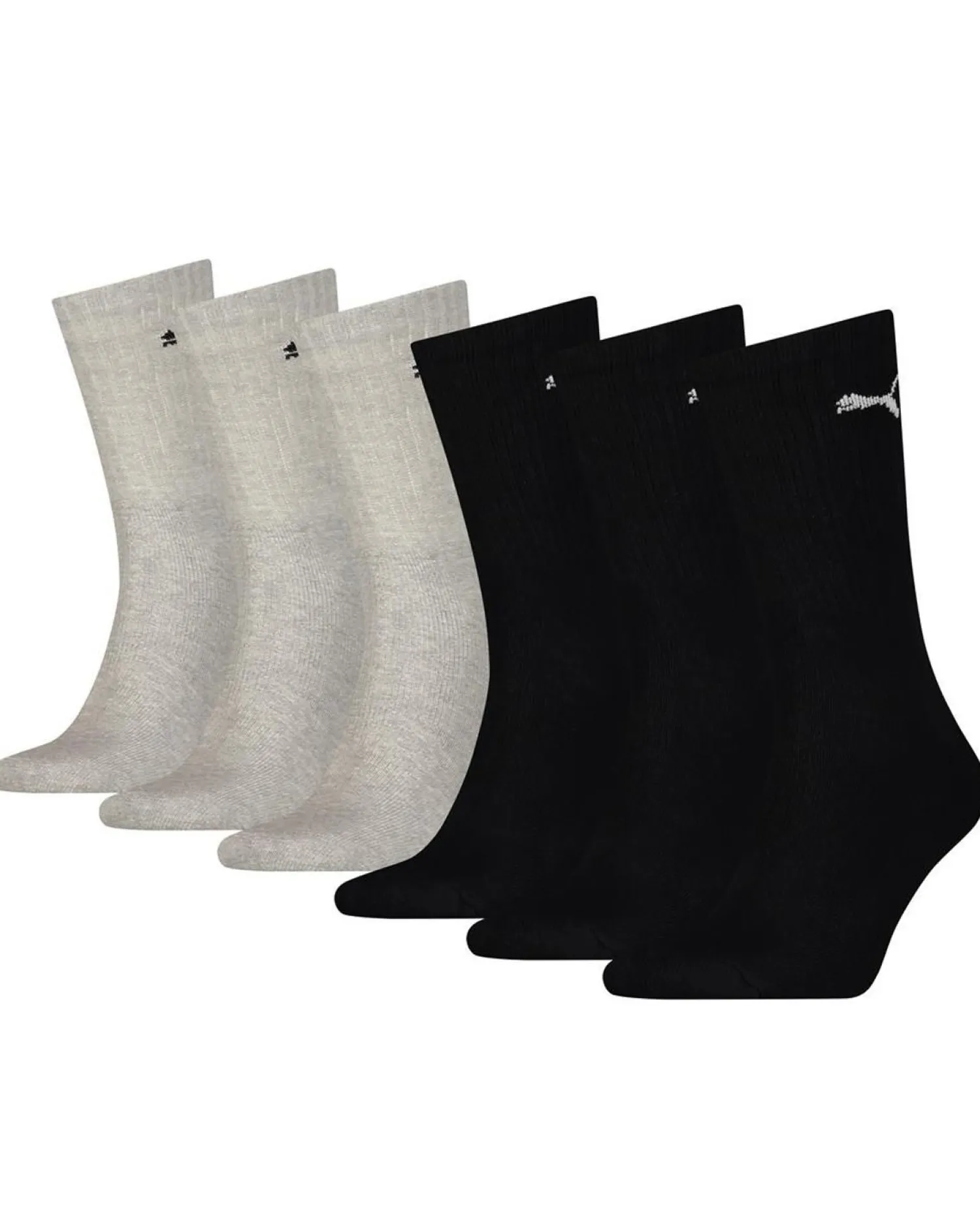puma__pack_crew_socks__bl_0.webp Men Puma 6 Pack Crew Socks - Black/Grey