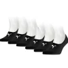 Men Puma 6 Pack Footie No-Show Socks - Black