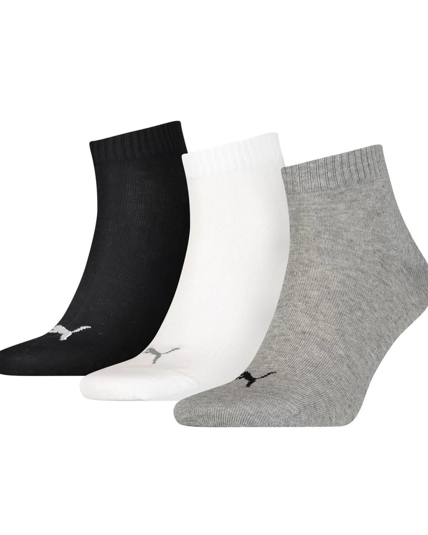 puma__pack_quarter_socks__0-1.webp Men Puma 3 Pack Quarter Socks - Grey/White/Black