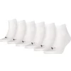 Men Puma 6 Pack Quarter Sports Socks - White