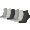 Men Puma 6 Pack Quarter Sports Socks - Grey Combo