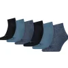 Men Puma 6 Pack Quarter Sports Socks - Blue Combo