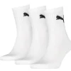 Men Puma 3 Pack Short Crew Socks - White