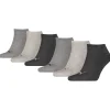 Men Puma 6 Pack Sneaker Sports Socks - Grey Combo