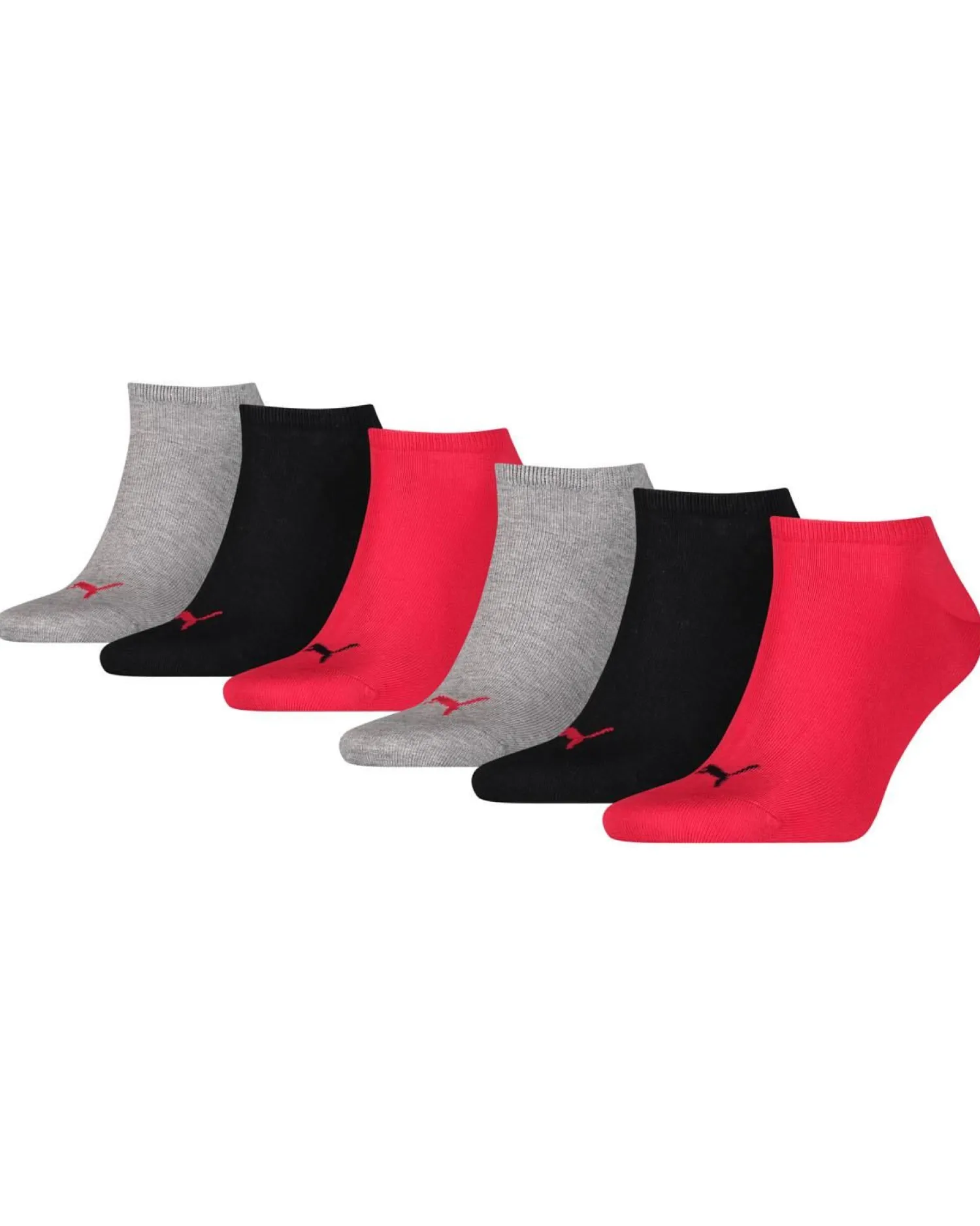 puma__pack_sneaker_sports_0-2.webp Men Puma 6 Pack Sneaker Sports Socks - Grey/Black/Red Combo