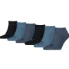 Men Puma 6 Pack Sneaker Sports Socks - Blue Combo
