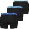 Men Puma 3 Pack Solid Boxer Short - Black/Blue