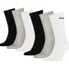 Men Puma 6 Pack Sport Crew Socks - Grey Combo