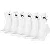 Men Puma 6 Pack Sports Short Crew Socks - White