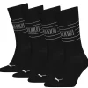 Men Puma Mens 4 Pack Crew Socks - Black