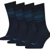 Men Puma Mens 4 Pack Crew Socks - Navy