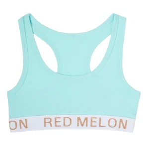 Kids Red Melon Girls Crop Top Knicker Set - Aqua