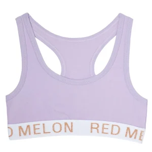 Kids Red Melon Girls Crop Top Knicker Set - Purple