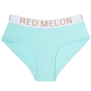 Kids Red Melon Girls Crop Top Knicker Set - Aqua