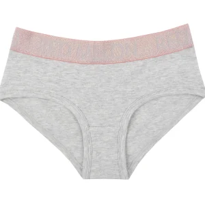 Kids Red Melon Girls Crop Top Knicker Set - Grey