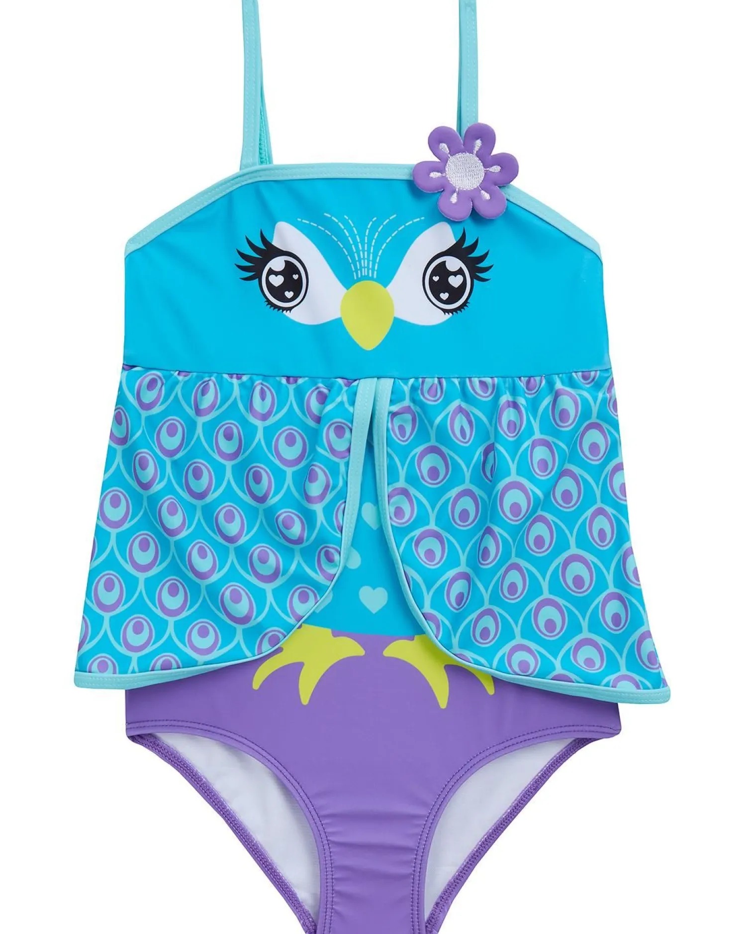red_melon_girls_novelty_s_1.webp Kids Red Melon Girls Novelty Swimsuit - Blue Peacock