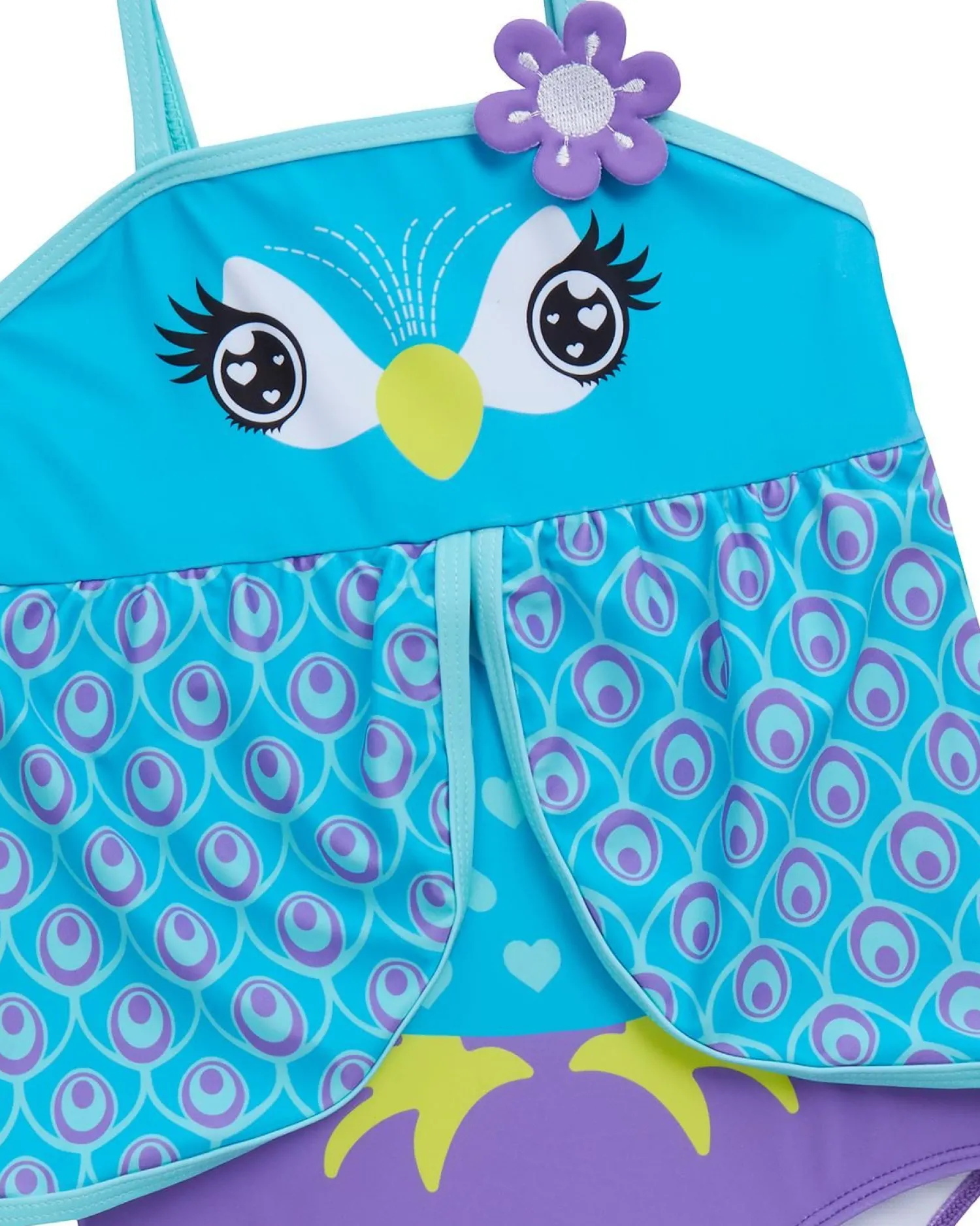 red_melon_girls_novelty_s_2.webp Kids Red Melon Girls Novelty Swimsuit - Blue Peacock