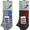 Men RedTag Mens 6 Pack Sport Trainer Socks - Red/Blue