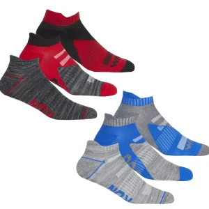 Men RedTag Mens 6 Pack Sport Trainer Socks - Red/Blue