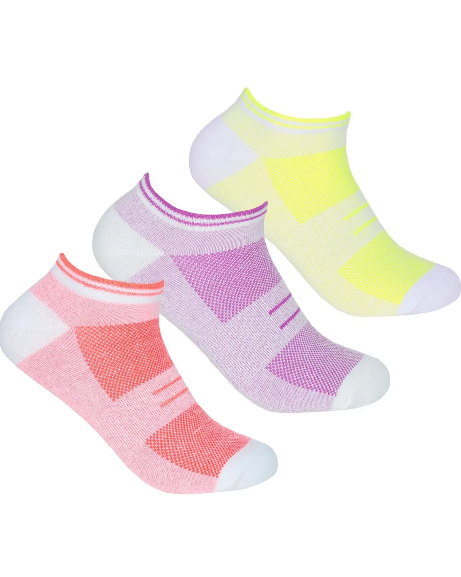 redtag_womens__pack_sport_3.webp RedTag Socks | Womens 6 Pack Sport Trainer Socks - White Marl Mix