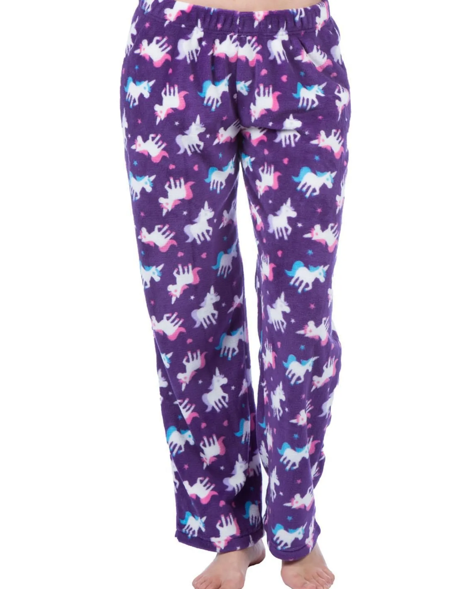 selena_girl_unicorn_loung_0-1.webp Kids Selena Girl Unicorn Lounge Pants - Purple
