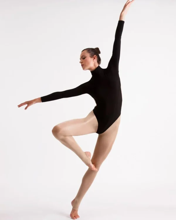 Kids Silky Dance Kids Shimmer Stirrup Tights - Light Toast