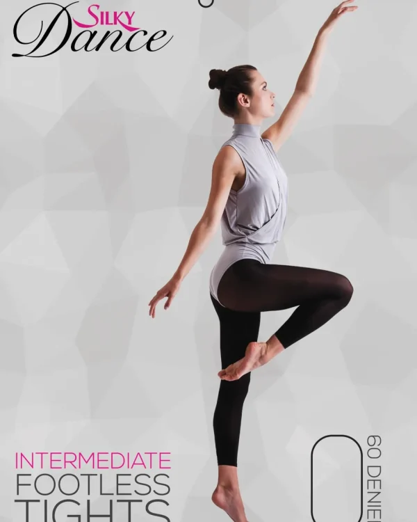 Silky Tights | Dance Womens Intermediate Footless Tights - Tan