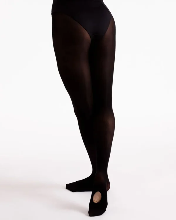 Silky Tights | Dance Womens Intermediate Convertible Tights - Black