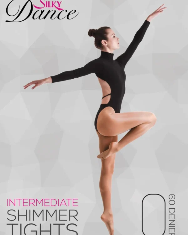 Silky Tights | Dance Womens Shimmer Footed Tights - Toast