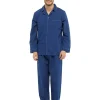 Men Sleepy Joes Polycotton Long Pyjamas - Navy