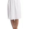 Slenderella Slips | 24" Cotton Crochet Lace Trim Waist Slip