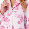 Slenderella Dressing Gowns | 45" Floral Mock Quilt Button Dressing Gown - Pink